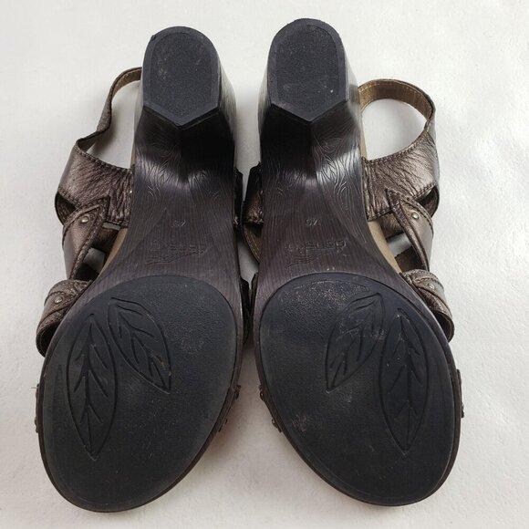 Dansko Nina Slingback Platform Sandal Womens 9.5-10 40 Brown Leather Heeled Shoe - Picture 10 of 11